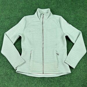 Killtec Womens Size 10 Ribbed Full-Zip Jacket Mint Green Mock Neck‎